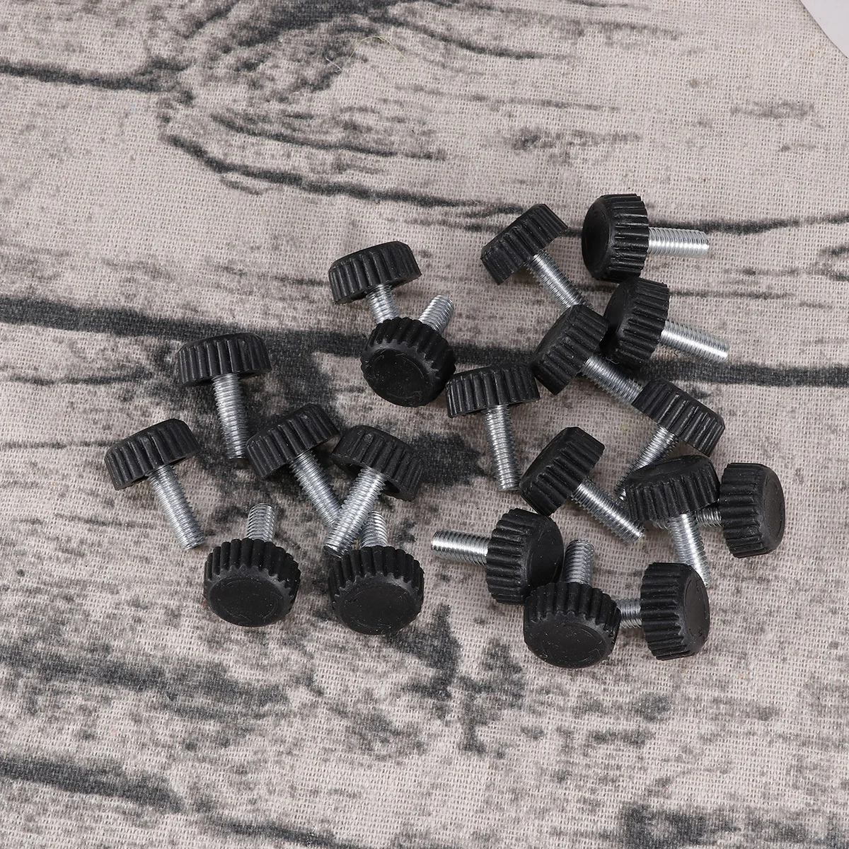 20 Buah Kaki Penyangga Furnitur Plastik Hitam yang Dapat Disesuaikan untuk Meja Kantor Rumah Tangga, Meja Konferensi, Furnitur