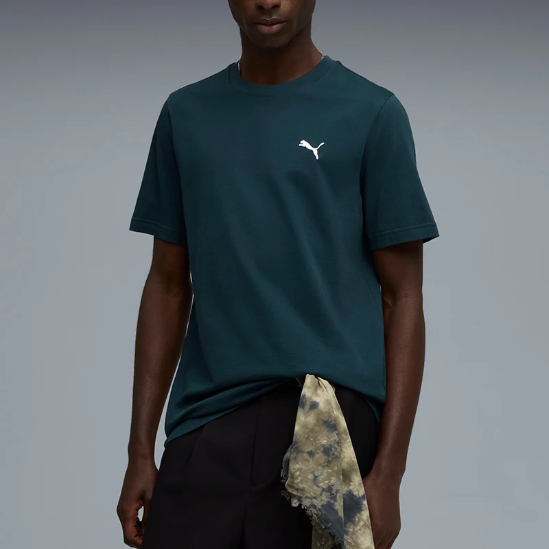 

Оригинальная мужская трикотажная дышащая спортивная повседневная футболка Puma 2025 Summer с коротким рукавом 632920-75