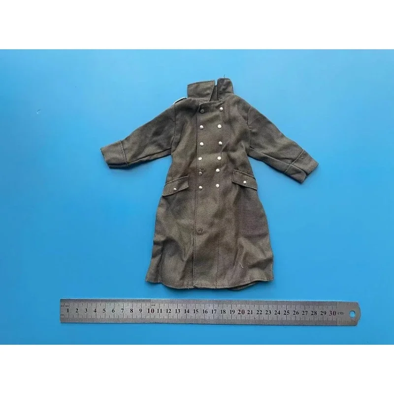 1/6 Scale Male Soldier Clothes World War II German Army Green Coat Overcoat Model for 12inch Action Figures Doll Body