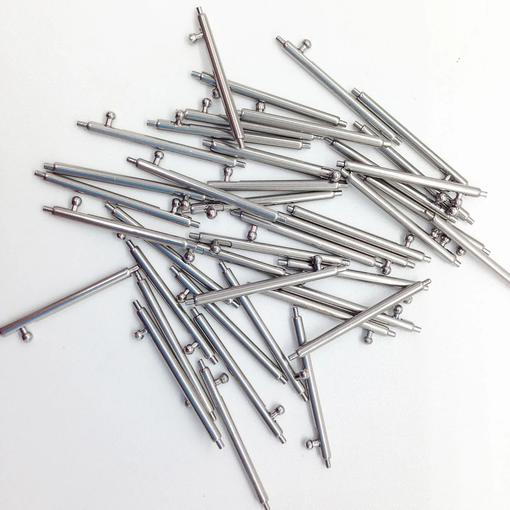 

8pcs Stainless Steel Spring Pins 1.5*20Mm Durable Bracelet Ear For Metal Strap Replacement Watch Repair Tool Double Flange