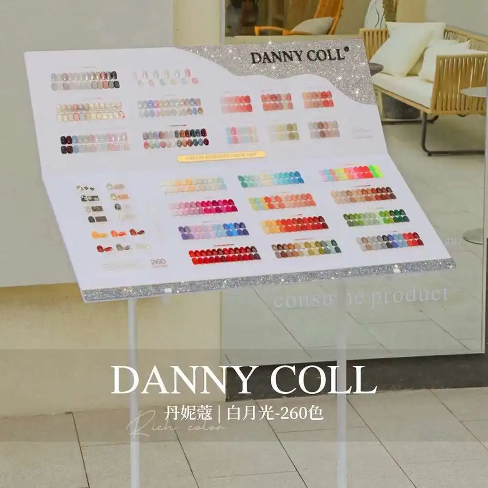 260가지 색상의 UV LED 젤 네일 키트 (컬러 차트 포함) 네일 아트 살롱 젤 폴리쉬 세트 젤 키트 네일 젤 폴리쉬 초보자 키트 15ML