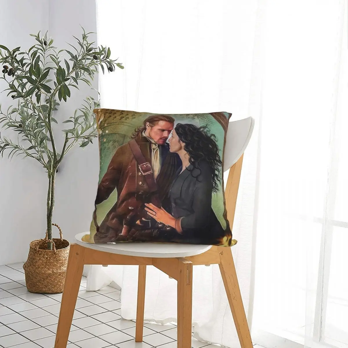 TV Series Outlander Movie Square Pillowcase Pillow Cover Cushion Decor Comfort Throw Pillow for Home Sofa view 4