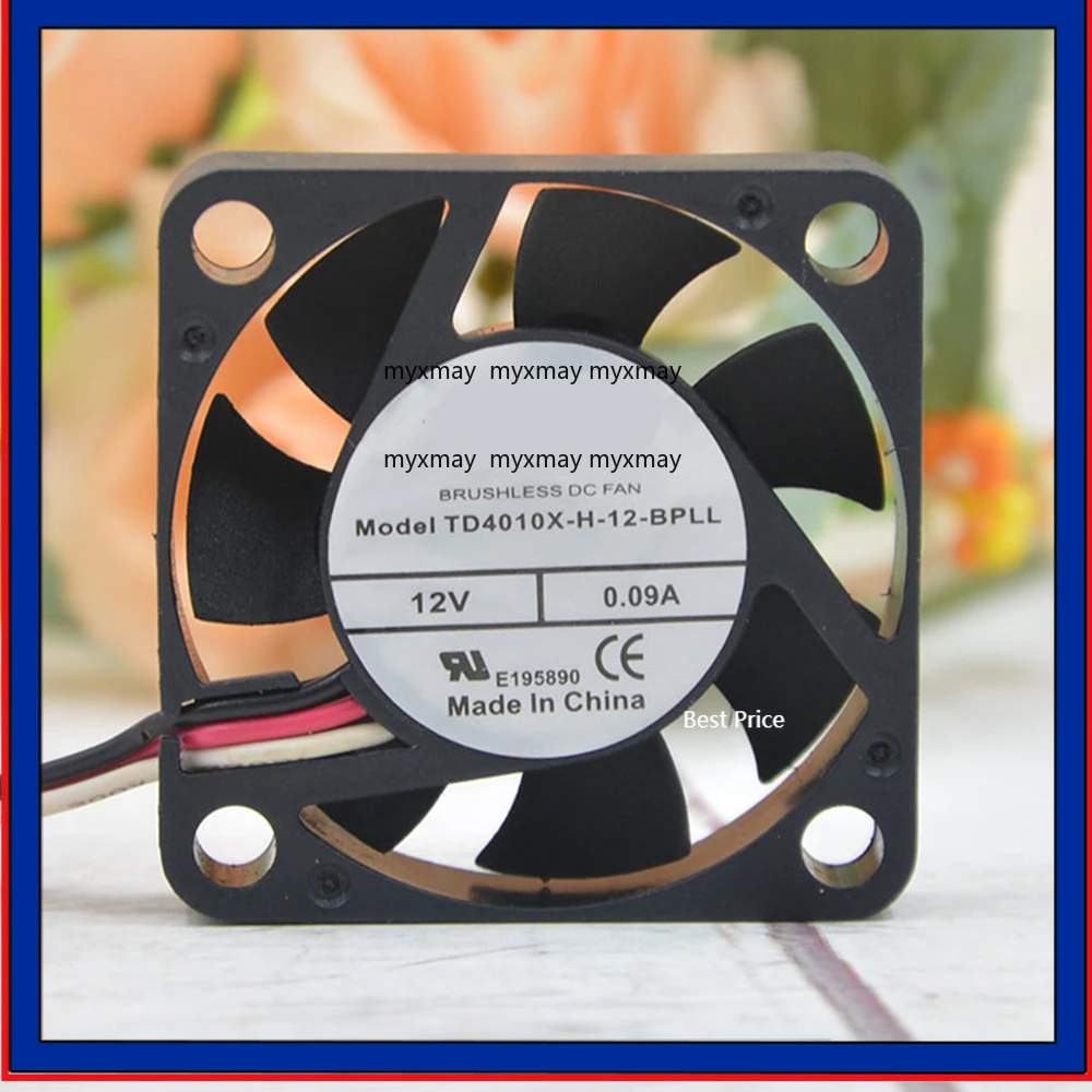 

Cooling Fan TD4010X-H-12-BPLL DC 12V 0.09A 1.08W 6500RPM 4010 40*40*10mm 3-Wire