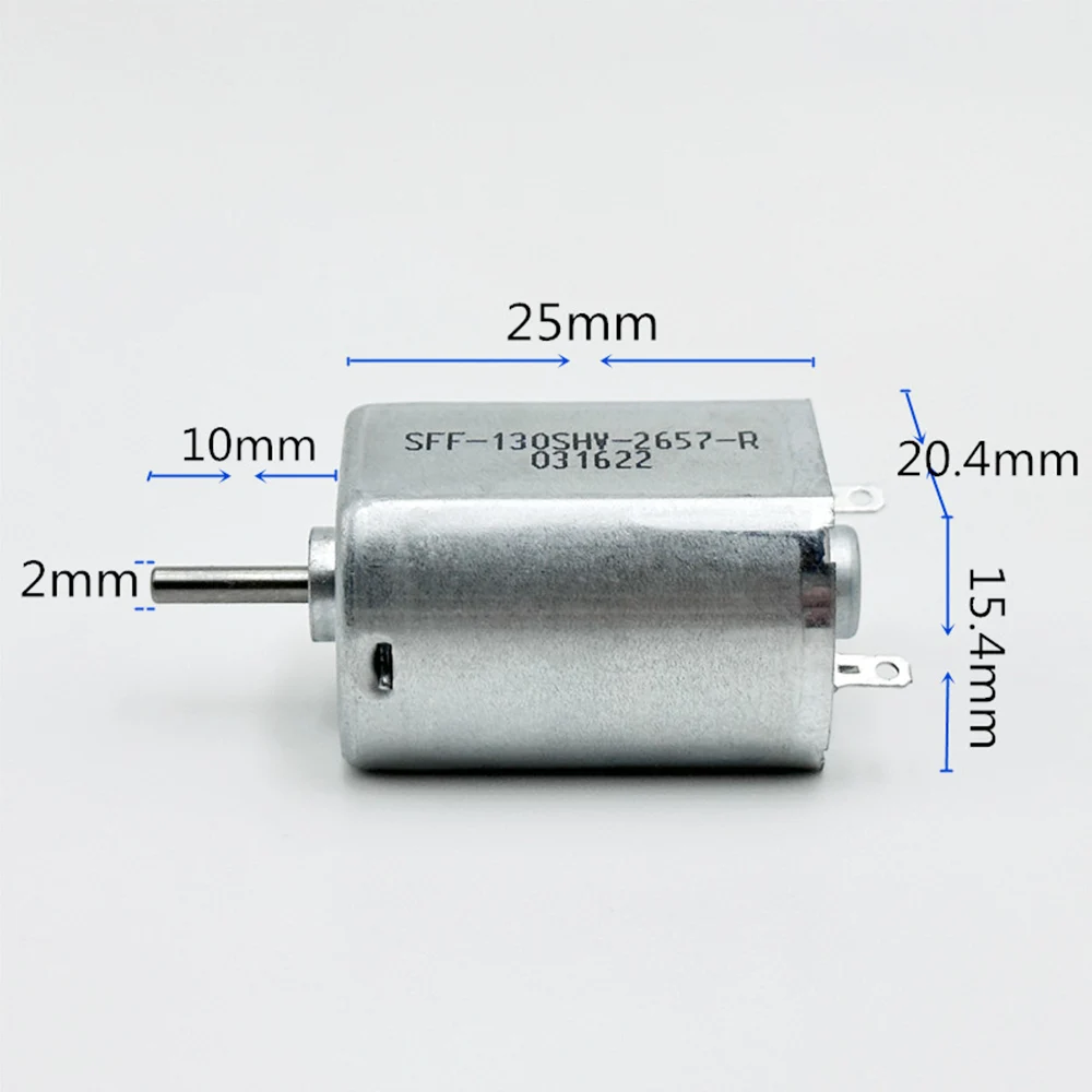 Mini FF-130SH-2657 Motor DC 1.5V 3.7V 5V 20000RPM High Speed Large Torque Precious Metal Brush Four-wheel Drive Car Model