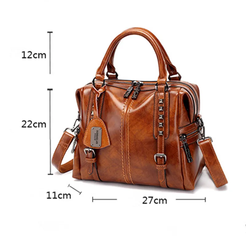 

Women rivet Shoulder Bag Messenger Bag Luxury Designer Handbags Leather Crossbody Ladies Hand Bags for Woman Bolsa Feminina