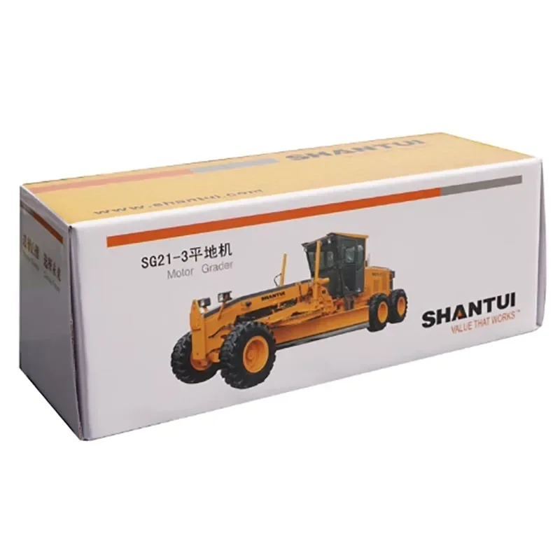 1:35 Shantui SG21-3 gegoten motorslijpermodel, bouwapparatuur miniatuur voor kantoor, volwassen cadeau, speelgoed afgewerkte ornamenten