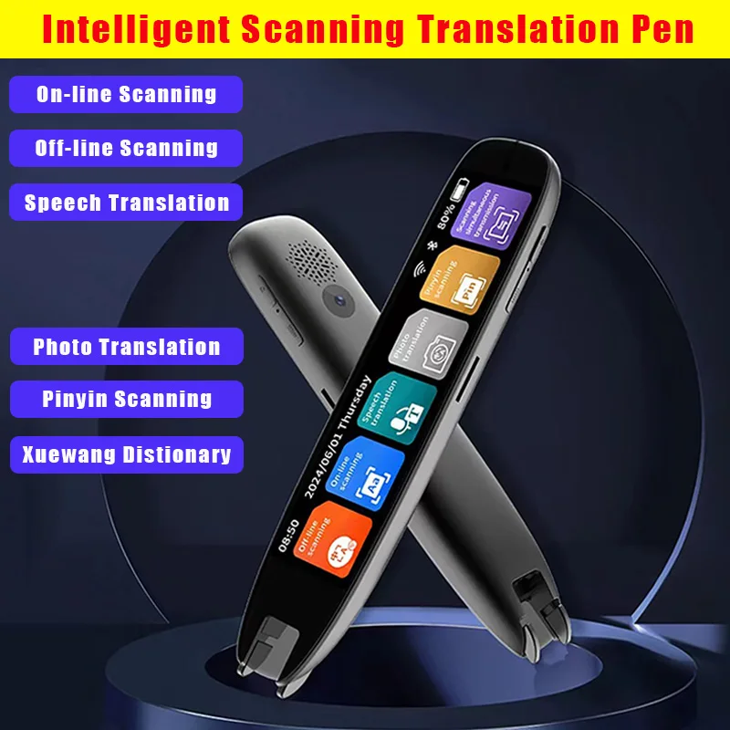 Portable 142 Language Translation Scan Reader Device with 3.7 inch 5 Million Pixel Camera Intelligent Scanning Translation Pen