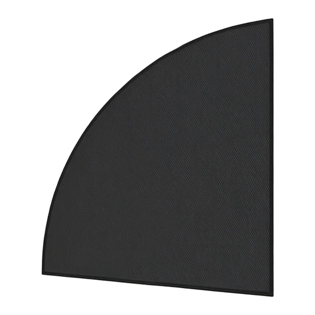 Fireplace Floor Safety Blanket with Fiberglass Core Layer and Silicone Coated Surfaces for Spark and Heat Mitigation