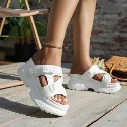 Fashion Buckle Wedge Sandals Women Outdoor Casual Platform Slippers Woman Non-Slip Sandalias Mujer Versatile Zapatos Mujer 2024