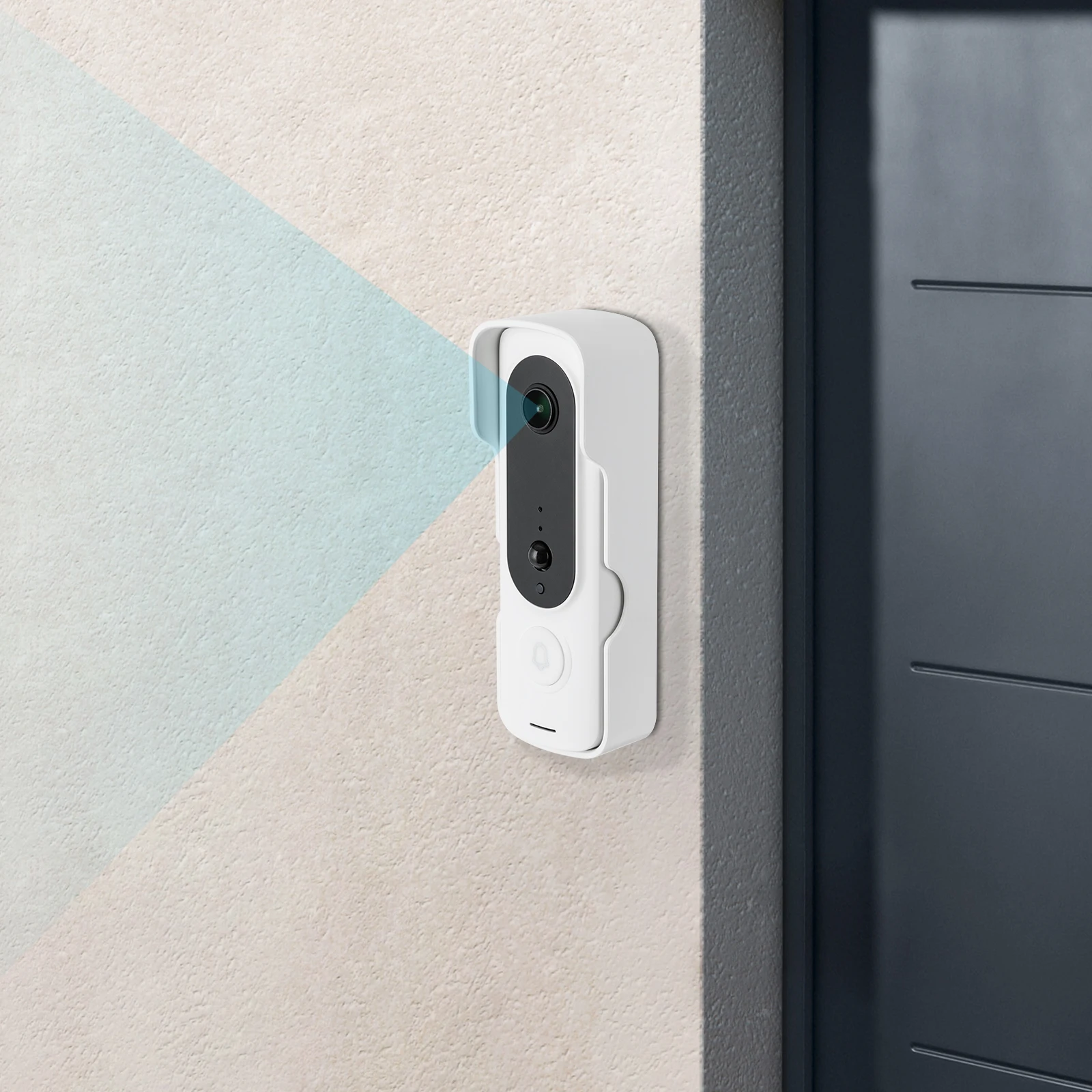 Slimme draadloze videodeurbel Draadloze visuele deurtelefoon 720P HD-camera, 120 °   Bekijk en nachtzicht, 30-daagse cloudopslag voor thuis