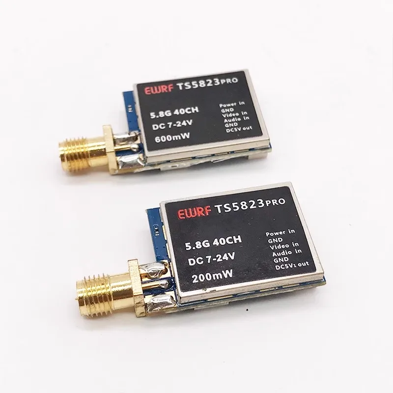 FPV Set TS5823Pro 200mW/600mW فيديو 5.8 جيجا هرتز 40CH الارسال و Cmos 1/3 1800TVL كاميرا FPV صغيرة 2.1 مللي متر لنموذج RC سباق بدون طيار