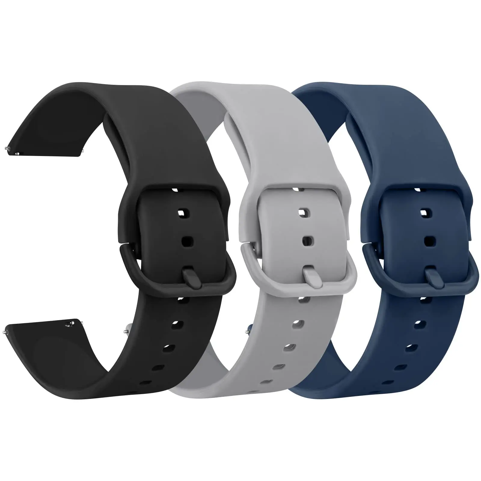 22mm/20mm Strap For Samsung Galaxy Watch 6/5/4/5 Pro/3/Gear s3 frontier/Active 2 Silicone Watchband Bracelet Galaxy 4 Classic 6