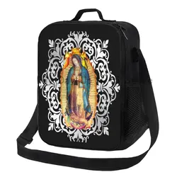 Custom Our Lady Of Guadalupe Lunch Bag Men Women Thermal Cooler Insulated Lunch Boxes for Adult Office