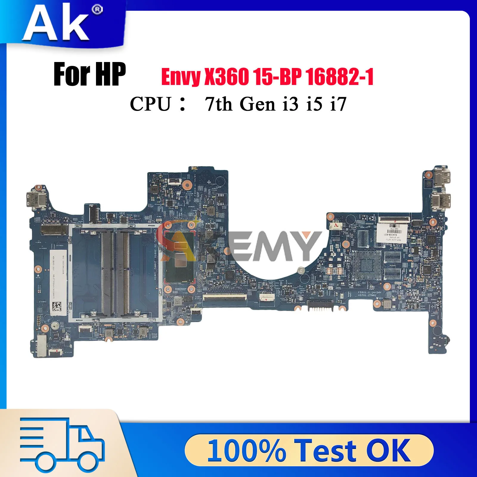 

Материнская плата для ноутбука HP Envy X360 15-BP 15m-bp 16882-1 с процессором i5 i7 DDR4 UMA 924309-601 924308-601, 100% полностью протестировано