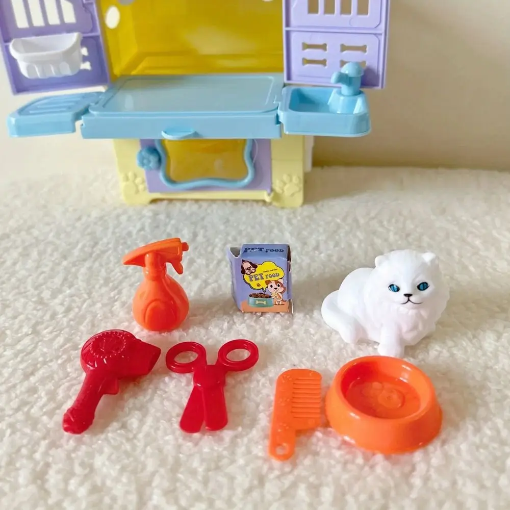 어린이 장난감 강아지 고양이 장면 놀이 장난감 상인 인터랙티브 플레이 하우스 귀여운 슈퍼마켓 역할 놀이 장난감 설날