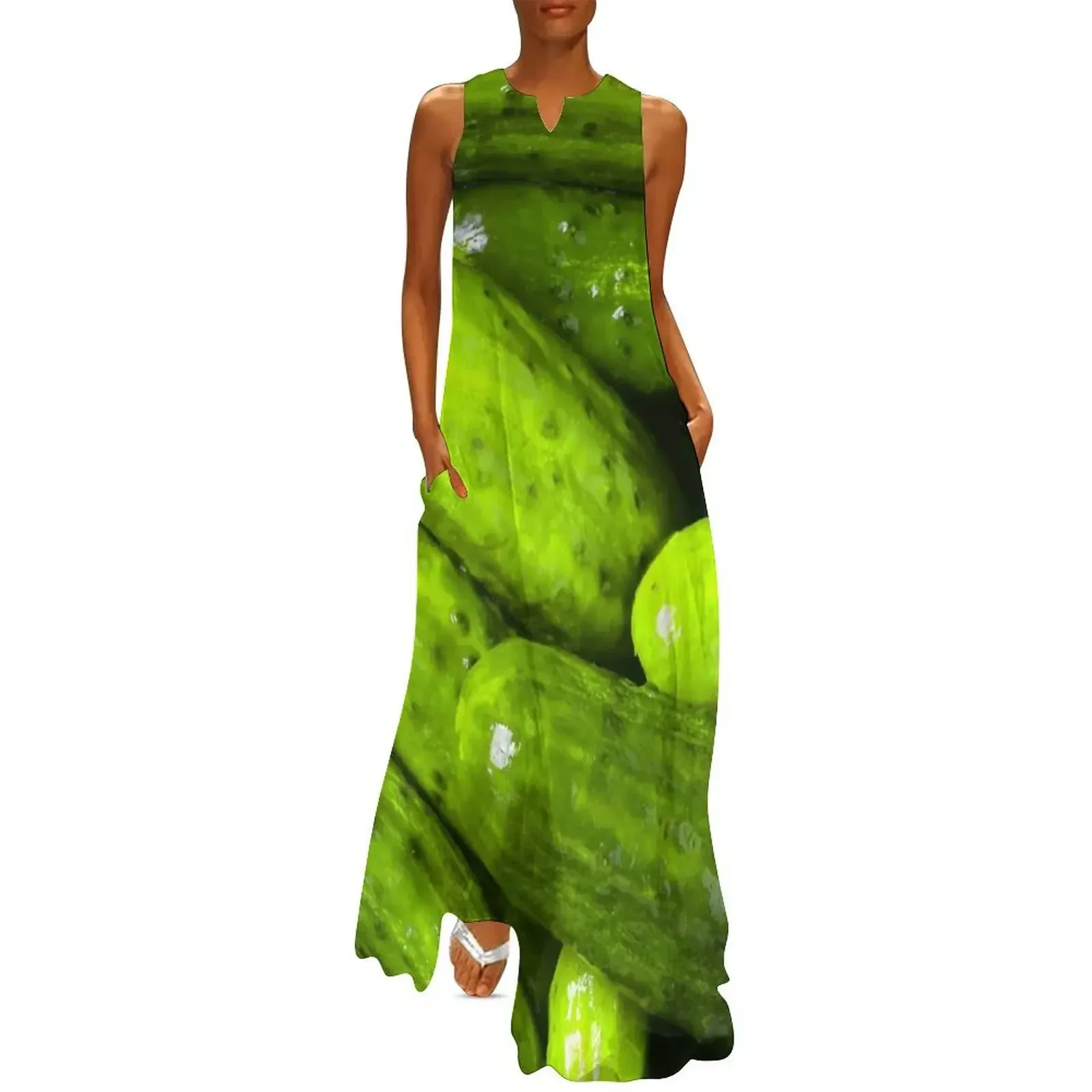 

Pickles Love Green Pickles Long Dress birthday dress Women's skirt evening dress dresses for special events