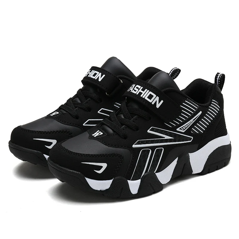 Kinder Jungen Schuhe Schule Sport Mode Leder Für Kinder Tennis Casual Turnschuhe Kinder Junge Laufen 7-12Years Walking Schuh – Detail 8
