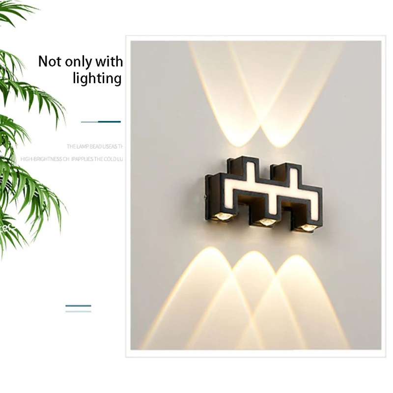 Lâmpada de parede LED impermeável, estilo minimalista moderno, varanda de alumínio, arandela do jardim, interior e exterior, IP65, AC 85-265V, 5 W, 8W