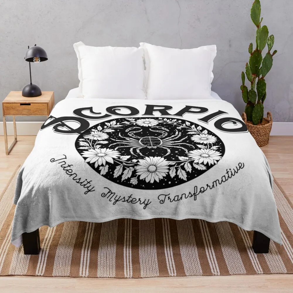 

Scorpio and Chrysanthemum Throw Blanket Cute Furry Blankets