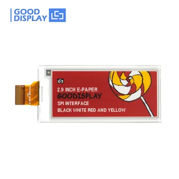 2,9'' 4-Farben-E-Paper-Display, mehrfarbiger E-Paper-Bildschirm, 296 x 128, geringer Stromverbrauch, GDEY029F51, für ESL-Preisschild