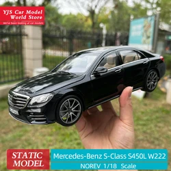 NOREV 1:18 2018 per Mercedes-Benz classe S S450L W222 la lega di stampi per modelli di auto è completamente aperta