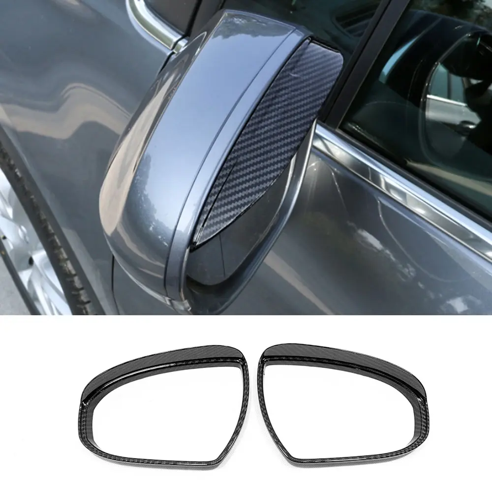 

Accessories For 2015-2019 Hyundai Tucson TL Door Side View Wing Mirror Rain Guard Moulding Carbon Fiber Pattern