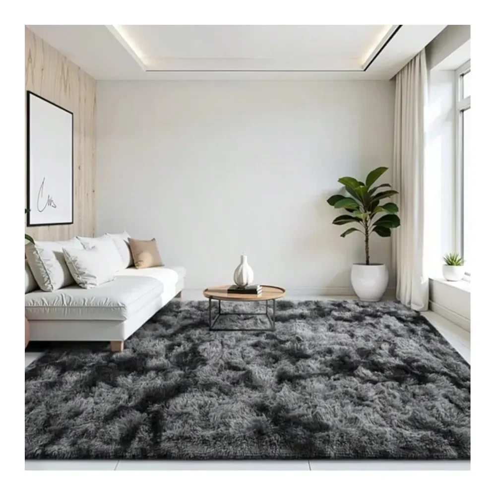 

Black Rug Modern Fluffy Shaggy Area Rug Super Soft And Cozy Rug NonSlip Plush Carpet Floor Mat For Thanksgiving Day Chrismas Dec