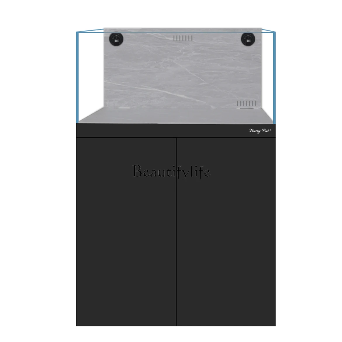 

**Liangcai Decai rock slab square cylinder bottom filter ultra-white glass ecological landscaping stream back square cylinder