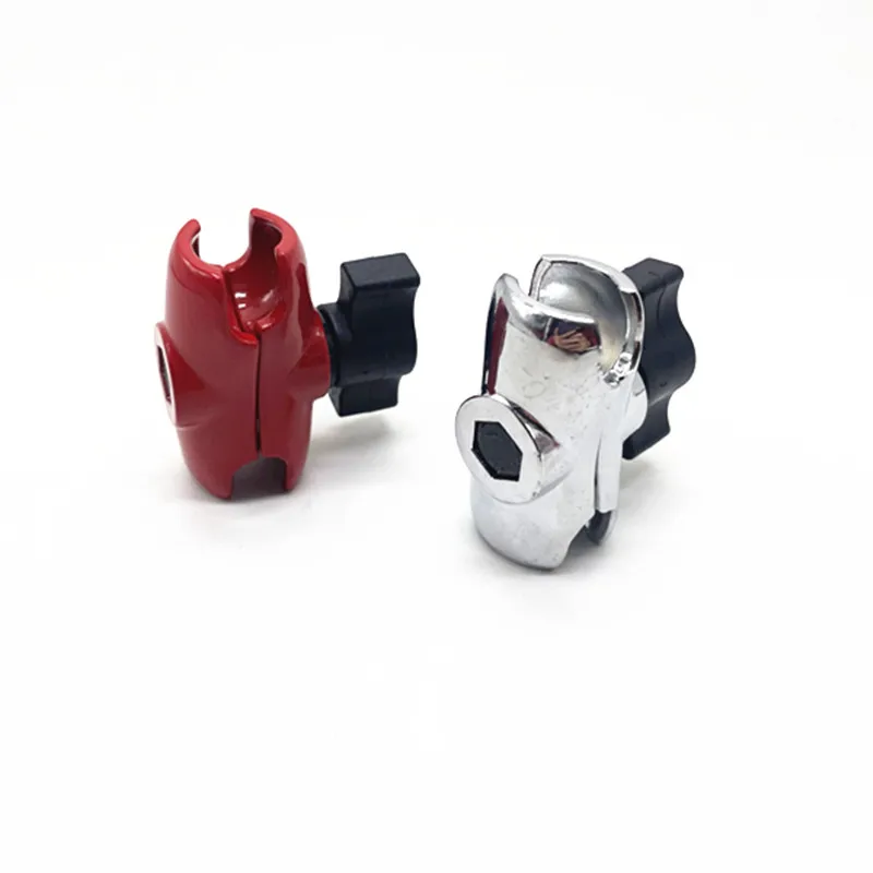 B Size Short Double Socket Arm Silver/red for Ram Mount for Phone Holder Windshield/Dashboard Car Mounting