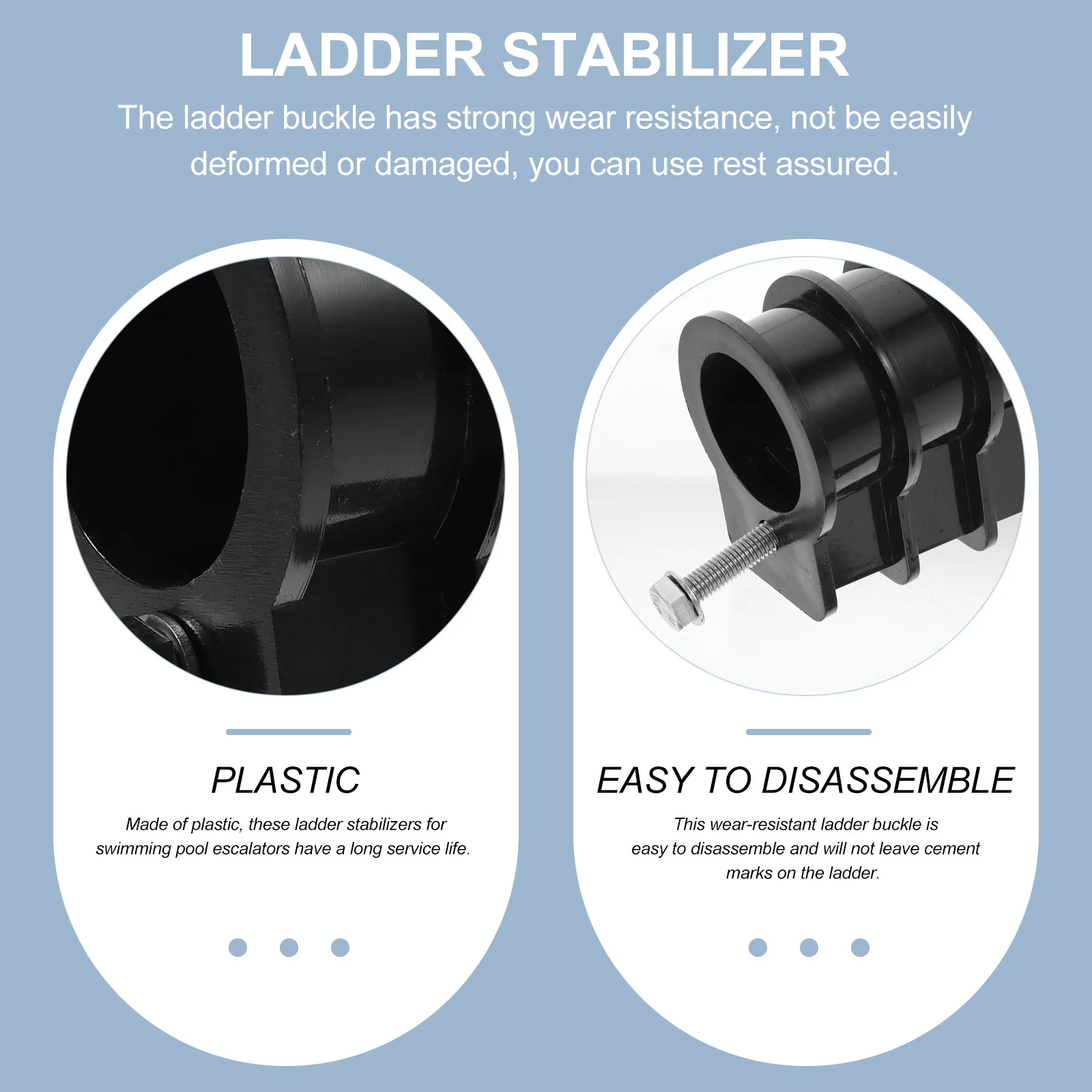 

2Pcs Buckle for Swimming Pool Pool Ladder Accessories Plastic Embedded Part No Cement Marks Easy
