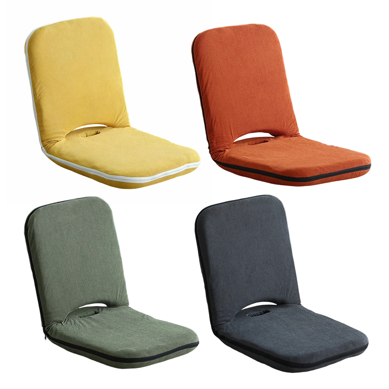 5-Position Folding Floor Gaming Chair Adjustable Floor Lazy Sofa Chair for Reading Listening Working