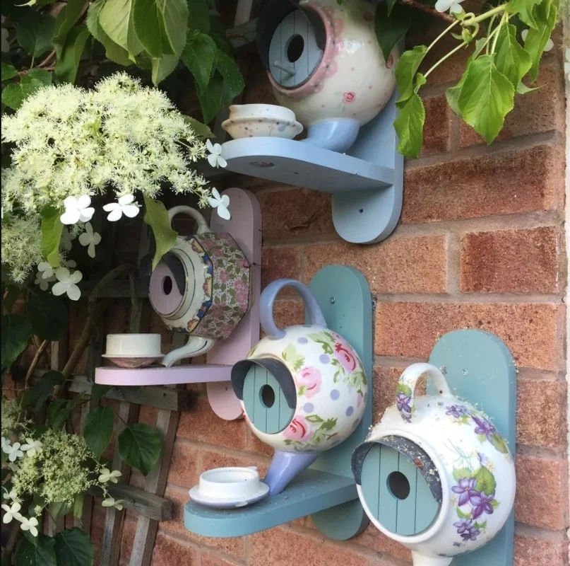 

Teapot Bird House Feeder Bird Nest Box Home Garden Decoration Pet Accessories Outdoor Garden Decoration Supplies