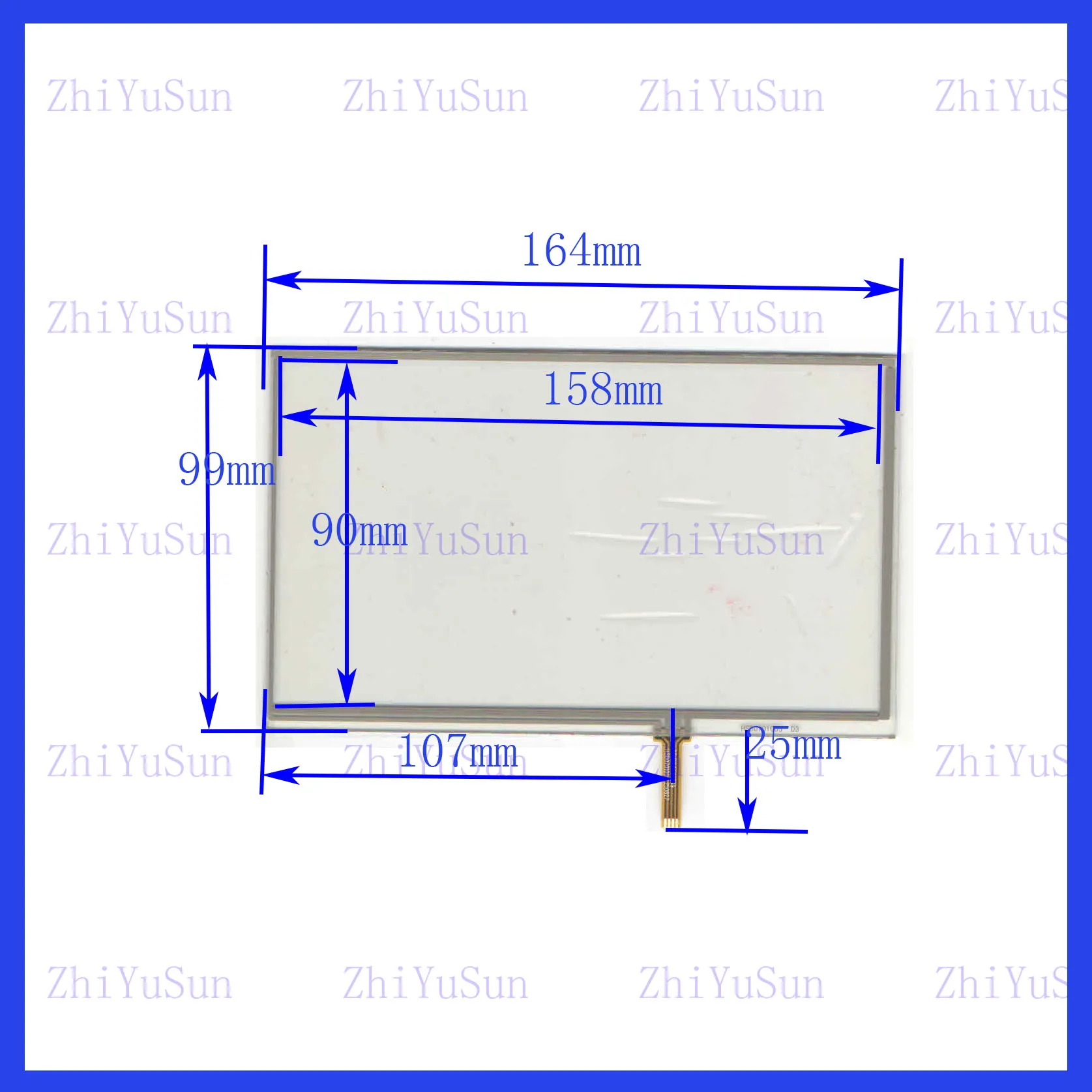 

HSD0701003 164*99mm touchscreens glass 164*99