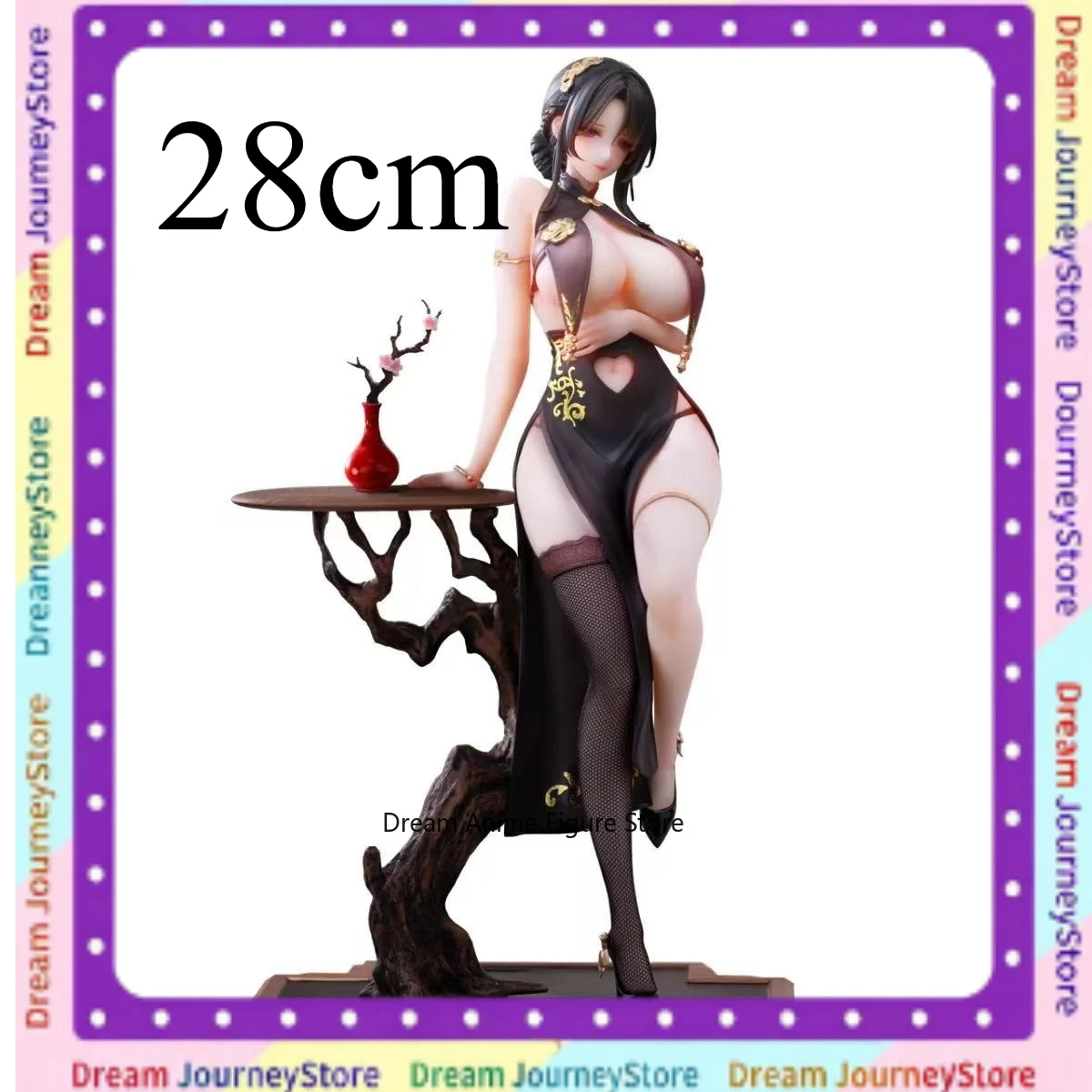 

28cmOriginal genuino BearPanda con Cheongsam figura acción colección PVC modelo dibujos animados muñeca regalo juguetes