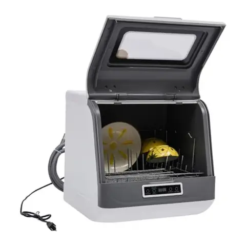 Lavavajillas de encimera portátil compacto con 3 programas de lavado 75C secado con aire caliente brazo rociador giratorio 360 Mini plato automático Wa