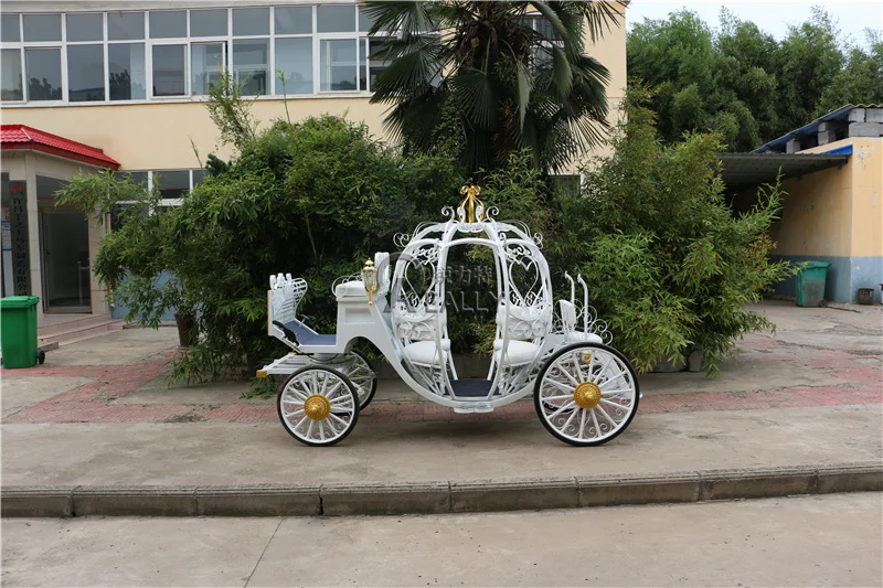 Mini Putih Listrik Cinderella Labu Klasik Pernikahan Putri Kereta Kuda Kerajaan Ditarik