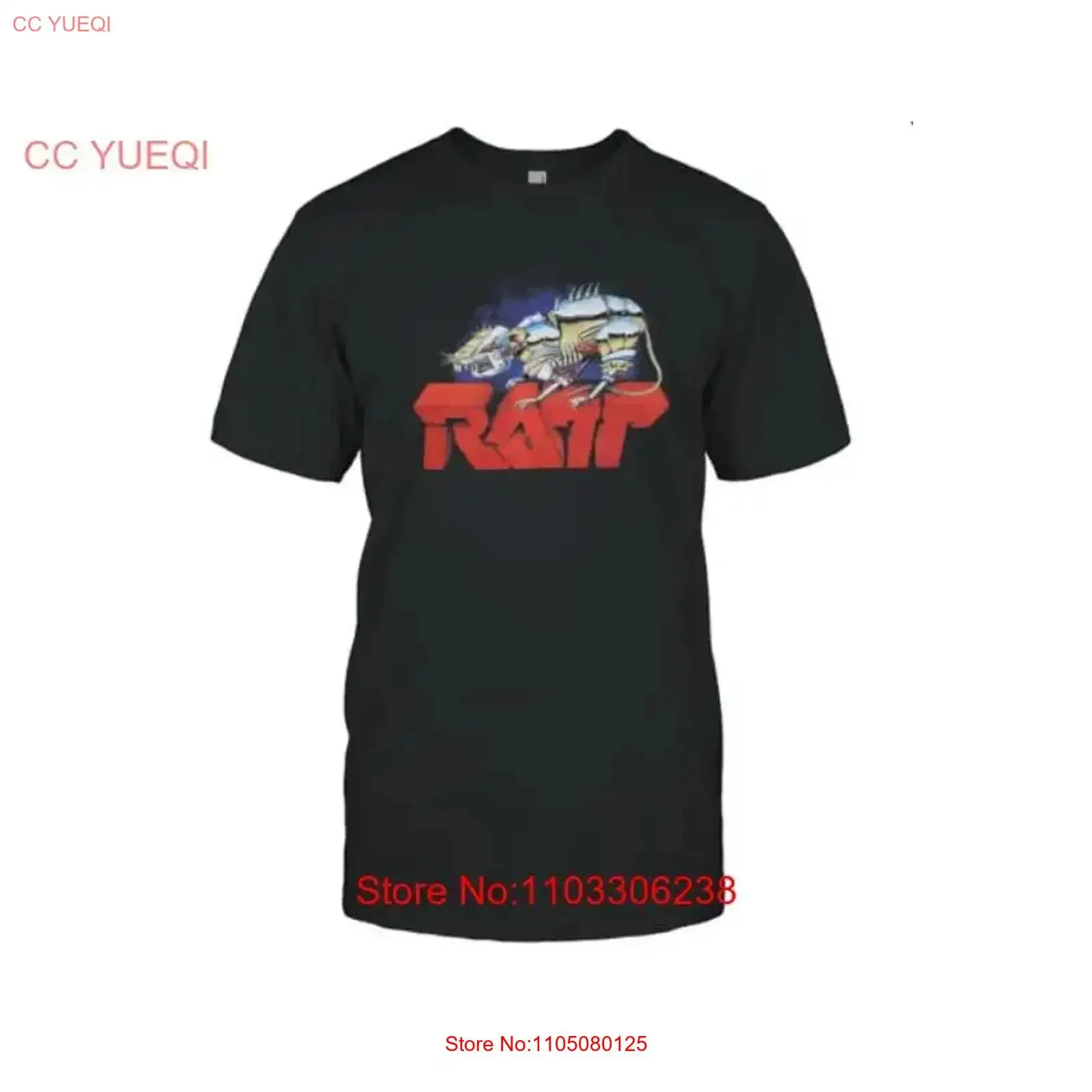 Camiseta RARE Ratt' 1984 fuera del bodega World Infestation Tour, ropa de calle lavada vintage, transpirable, ligeramente para hombre