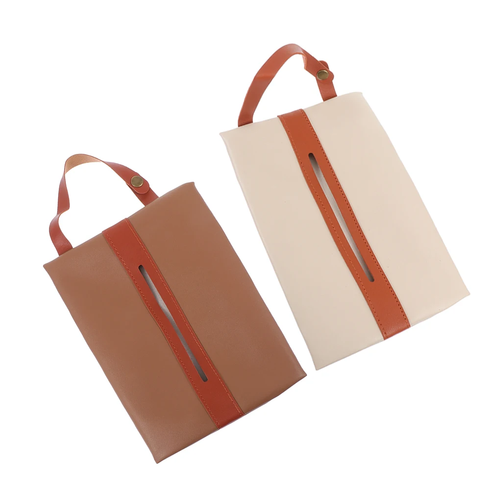 

2PCS Tissue Cute Holder Dispenser Container Paper Towel Hanging Storage Mounted Napkin ganizer Cars Portable Durable