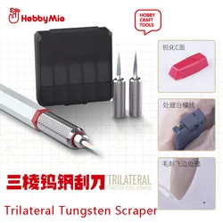 HOBBY MIO Three Edged Tungsten Steel Scraper Head Military Model Making Tool DIy Diorama Model Kit Modeling