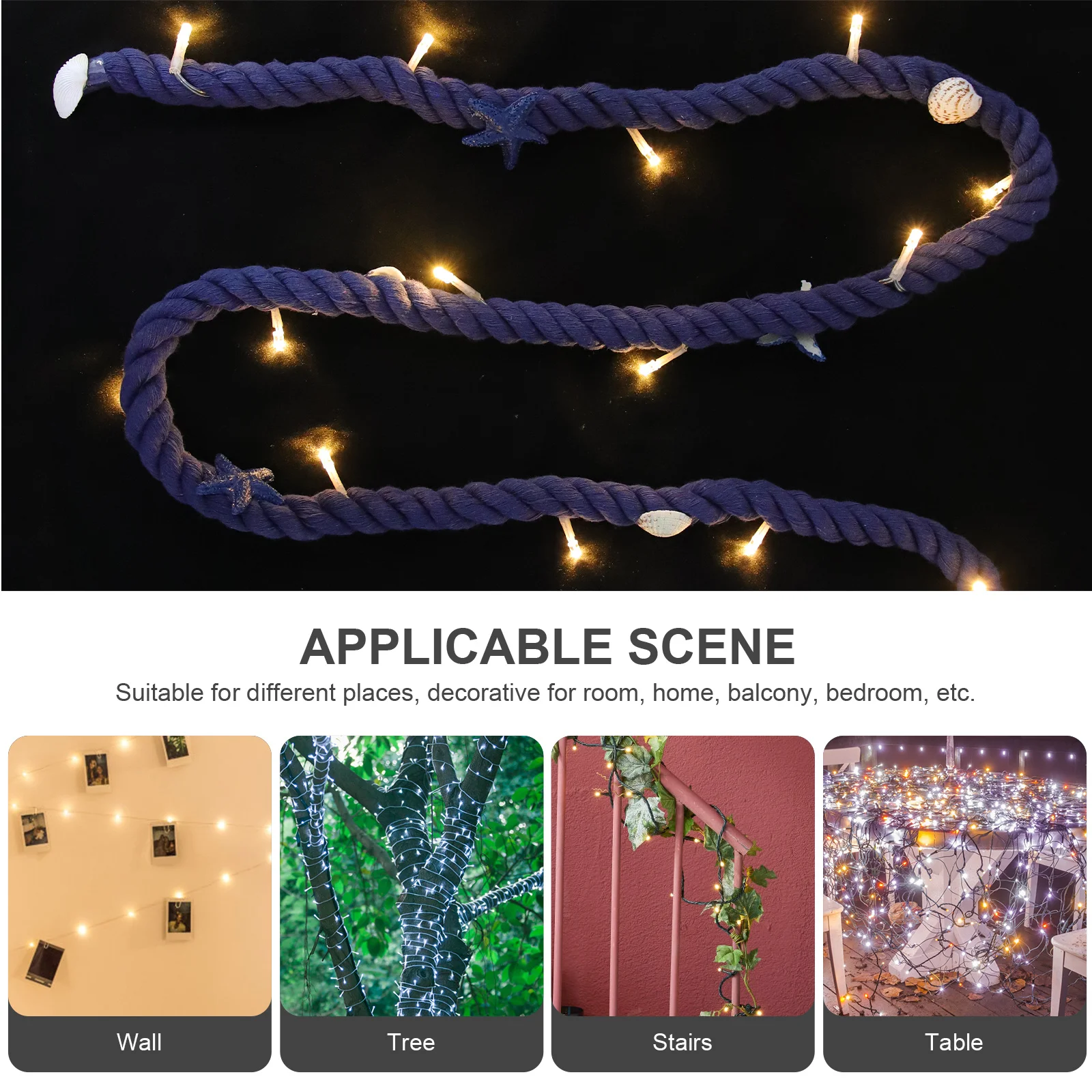 قذيفة القطن حبل LED سلسلة ضوء الزخرفية شنقا مصباح لغرفة النوم غرفة المعيشة شرفة مهرجان ليلة الديكور