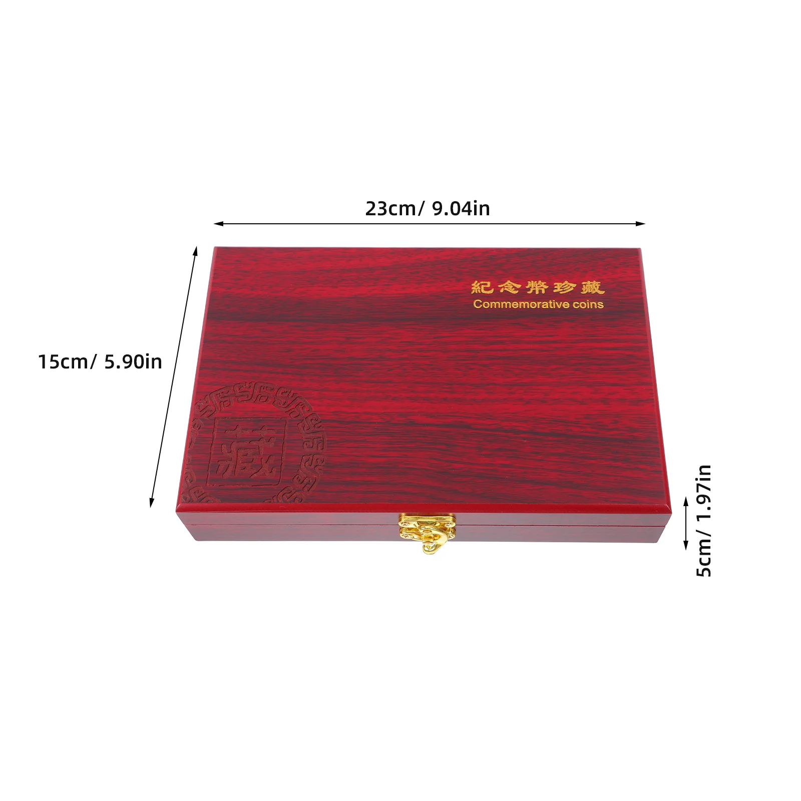 1pc Wooden Coin Box Portable Compact Storage For Commemorative Coins Collection Eva Flocked Organizer Case Coin Storage Box