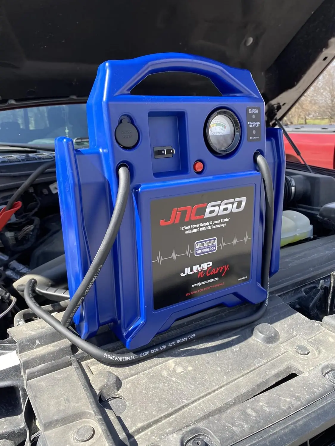 Jump-N-Carry JNC660 1700 Peak Amp 12 Volt Jump Starter, biru