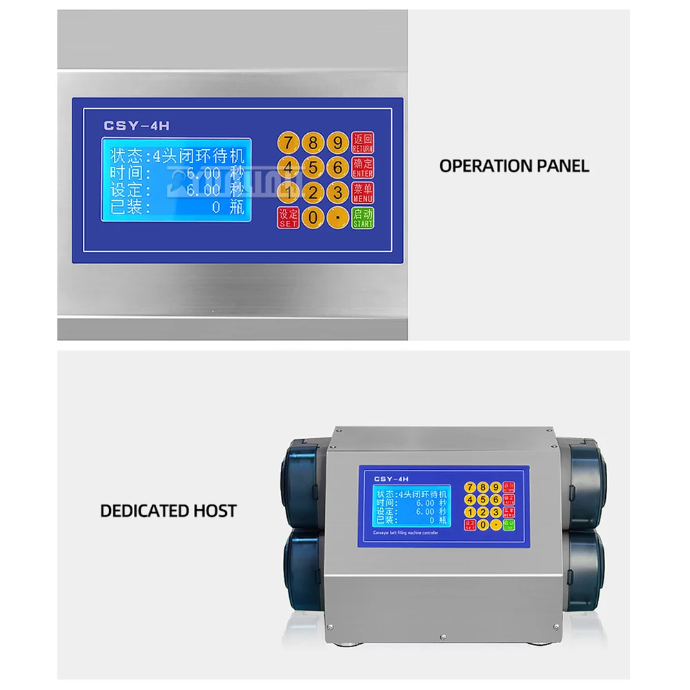 Commercial Juice Bottle Filling Machine Automatic Four-head Liquid Ffilling Machine Small Conveyor Belt