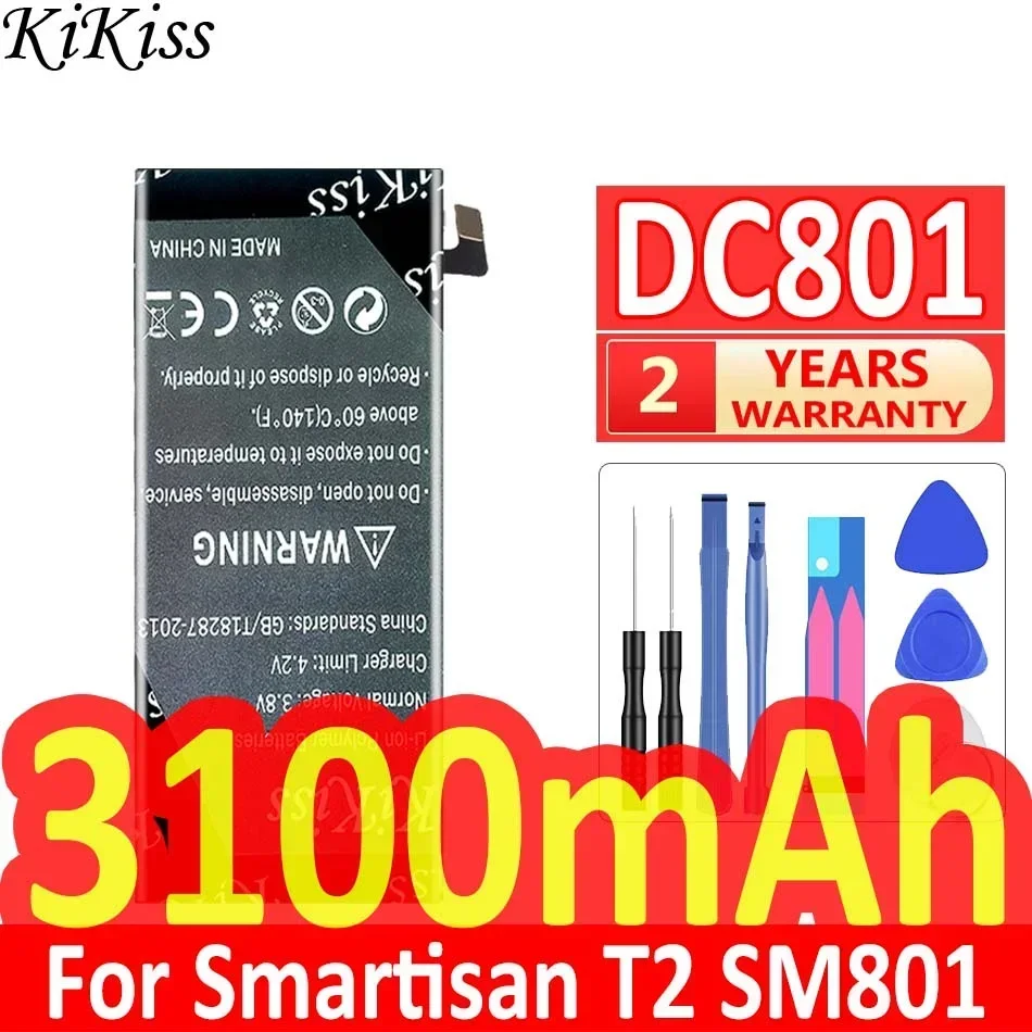 Мощная батарея KiKiss 3100 мАч DC801 для Smartisan T2 SM801