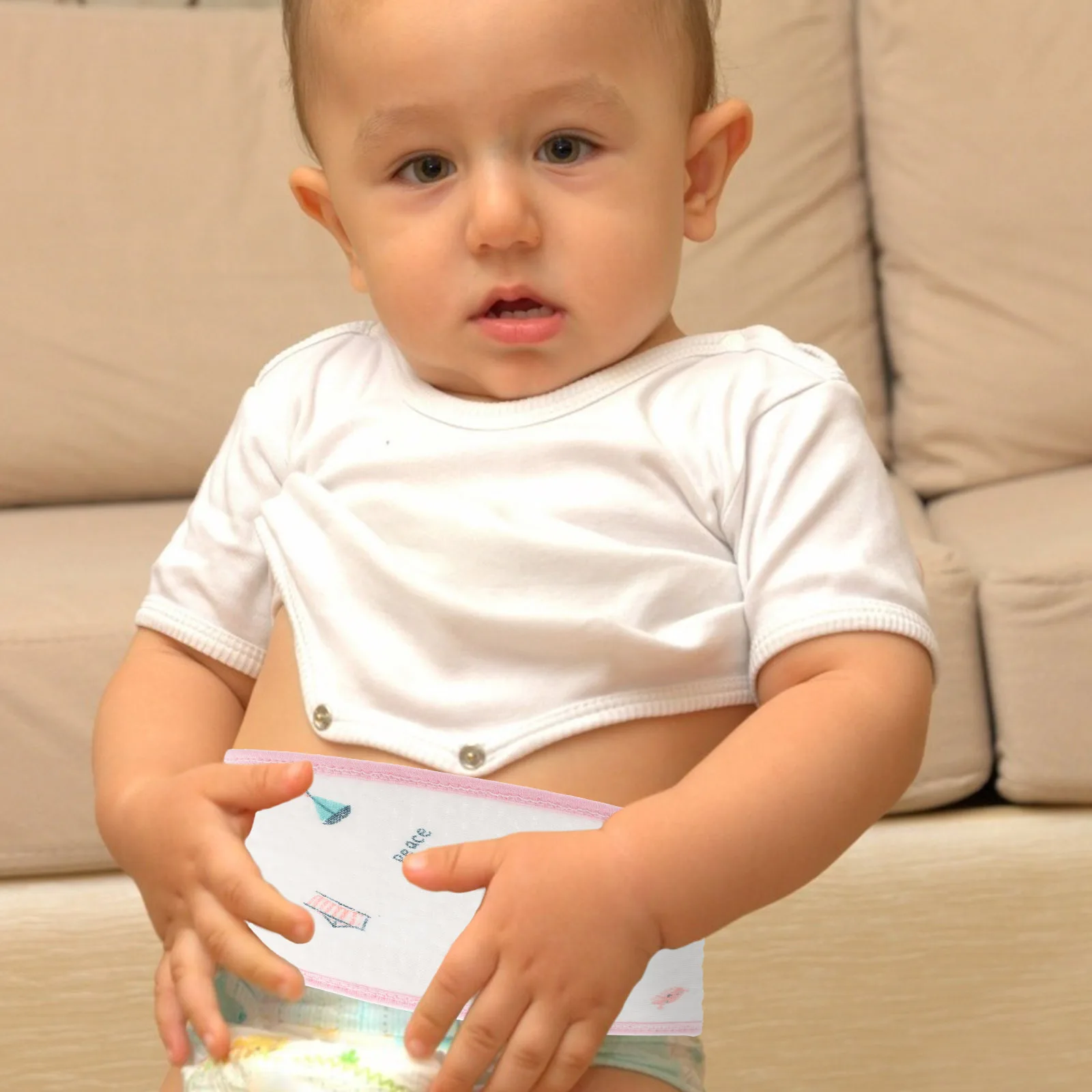 

3 Pcs Umbilical Cord Belly Belt for Infant Toddler Bellyband Adhesive Navel Baby Pink