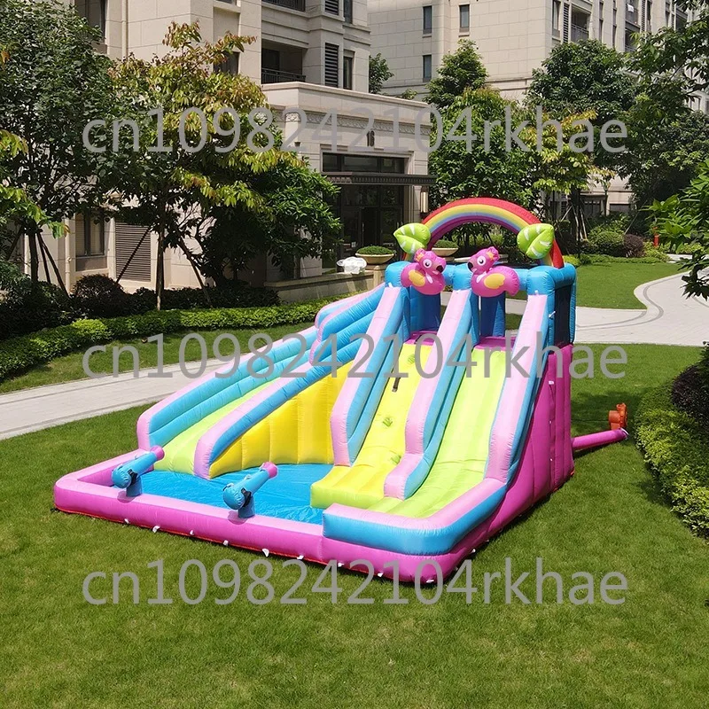 

Small indoor inflatable slide for young children, children's trampoline