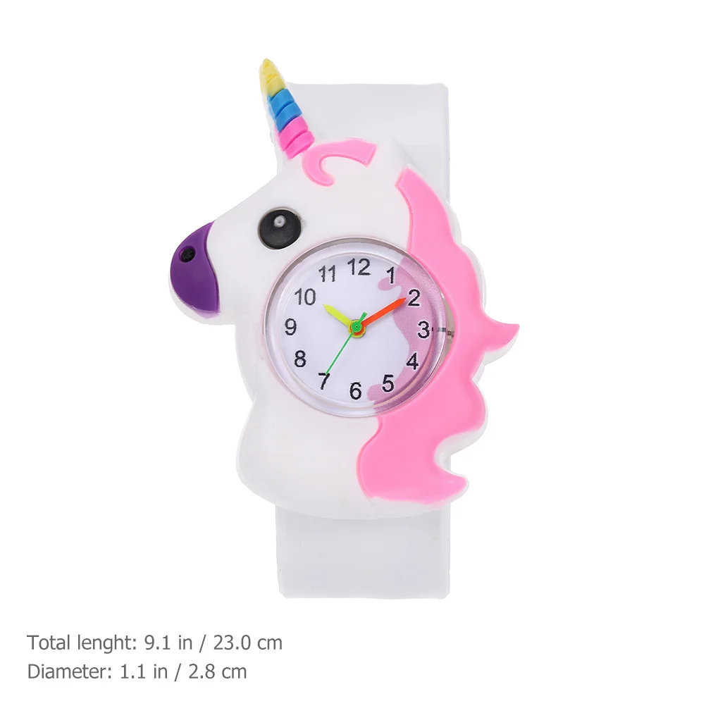 

1 set 1 Set Unicorn Silicone Jewelry Set For Slap Watch Bracelet Necklace With Digital Display Unicorns Design Beaded