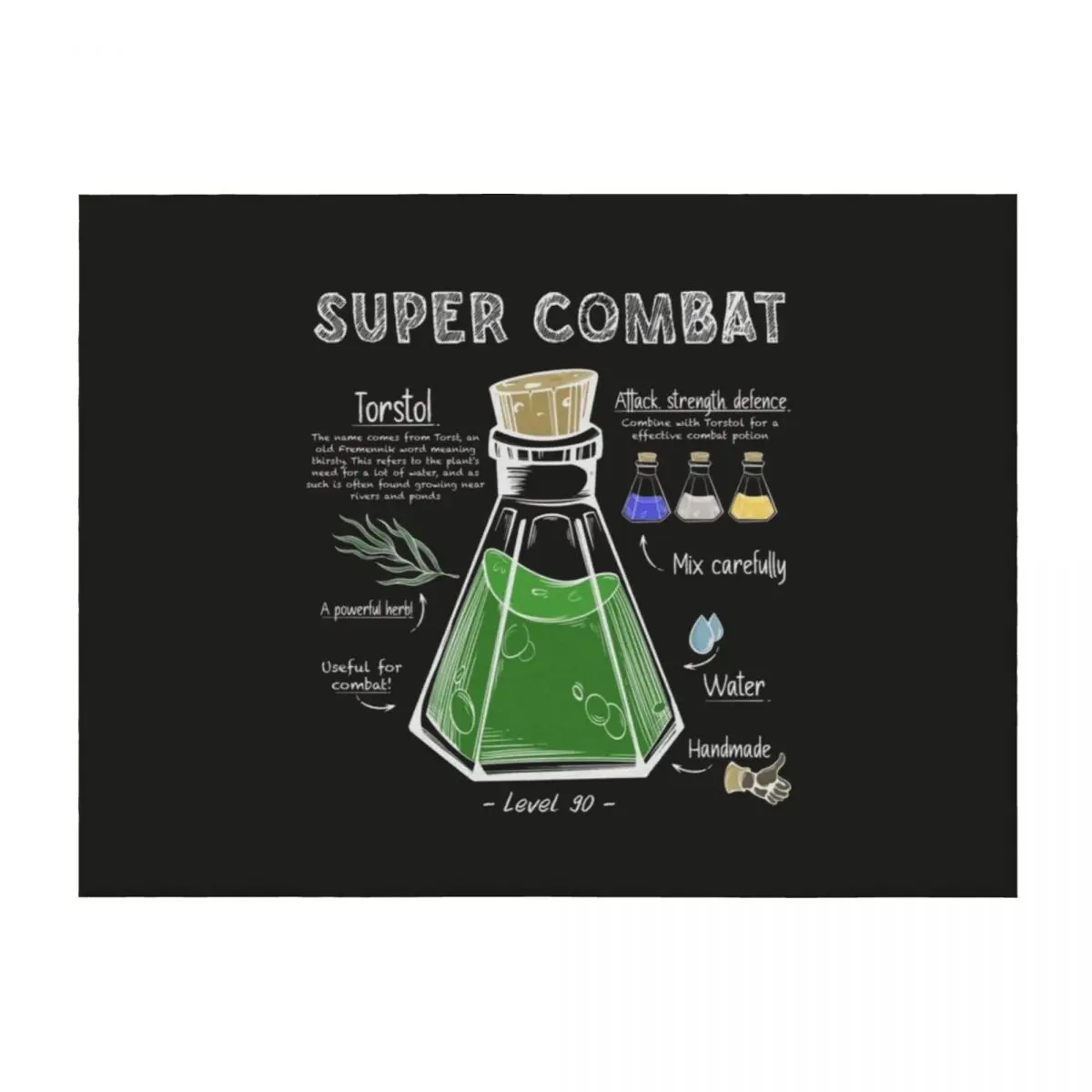 

Super Combat Potion Recipe Throw Blanket Sofa blankets ands Personalized Gift For Baby Blankets