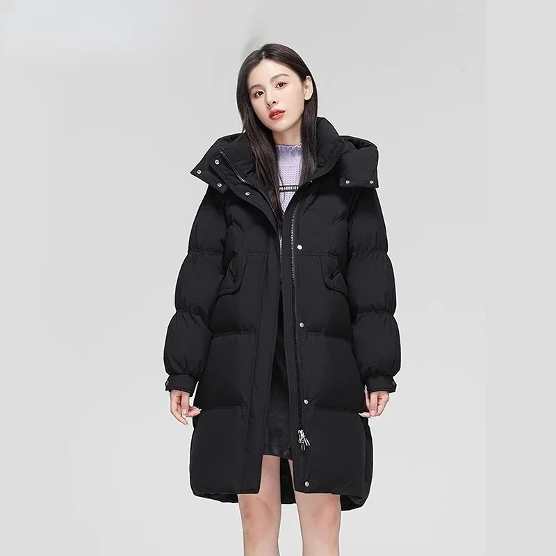 2024 New Fashion Hoodies Ski Warm Ladies Hoodie Down Coats Winter Windproof White Duck Down Puffer Jacket