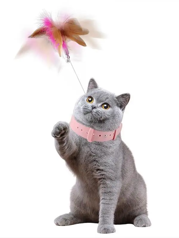 Pet Accessories Juguwtes Para Gatos Interactive Cat Toys Cat Teaser Stick Collar Self-hi Game For Cats Stick Funny Pet Cat Toys